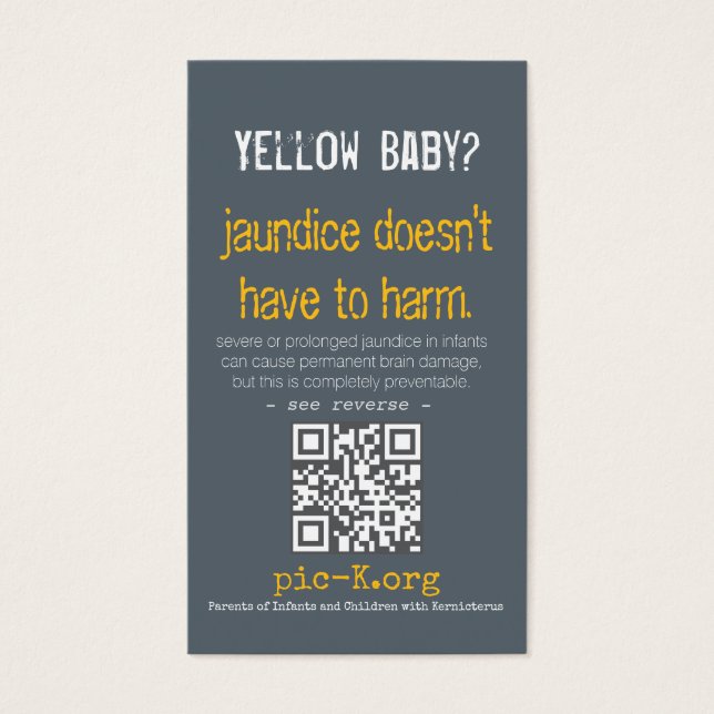 Visite Cartes de prévention Kernicterus (Devant)