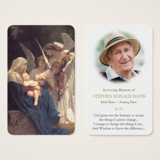 Visite Cartes de prière | Chanson des anges (Devant & derrière)