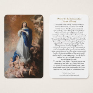 Visite Cartes de prière   Coeur immaculé 010