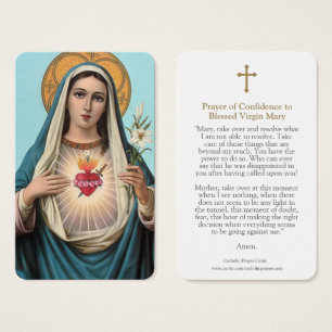 Visite Cartes de prière Coeur sacré 1