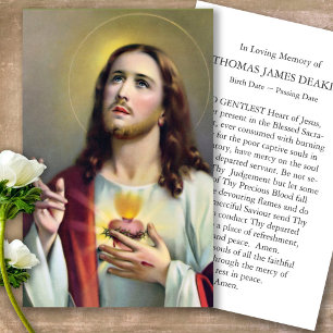 Visite Cartes de prière   Coeur sacré de Jésus