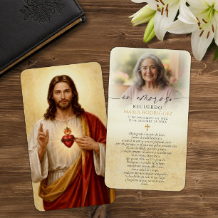 Visite Cartes de prière commémoratives espagnoles du Sacr