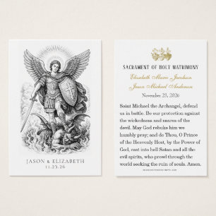 Visite Cartes de prière de mariage catholique St. Michael