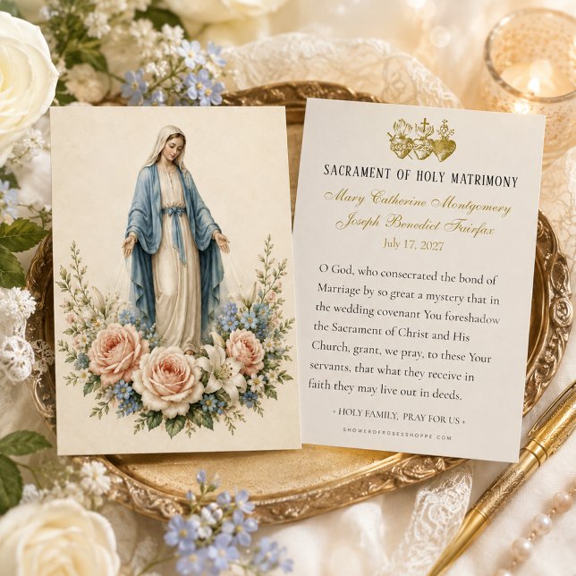 Visite Cartes de prière de mariage catholiques de la Mère (Créateur téléchargé)