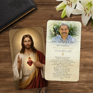 Visite Cartes de prière espagnoles commémoratives du Sacr