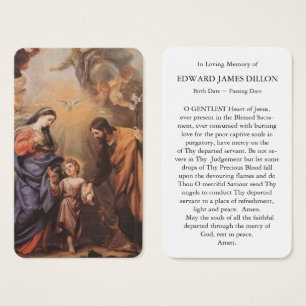 Visite Cartes de prière Fête de la Sainte Famille