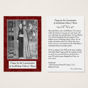 VISITE CARTES DE PRIÈRE FULTON SHEEN ARCHBISHOP