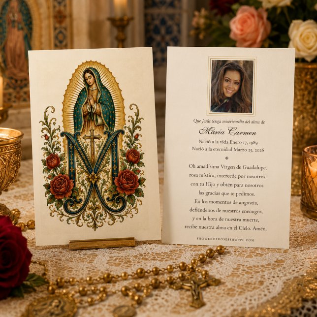 Visite Cartes de prière funéraire catholique Guadalupe Ro (Créateur téléchargé)