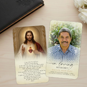 Visite Cartes de prière funéraire catholiques du Sacré-Cœ