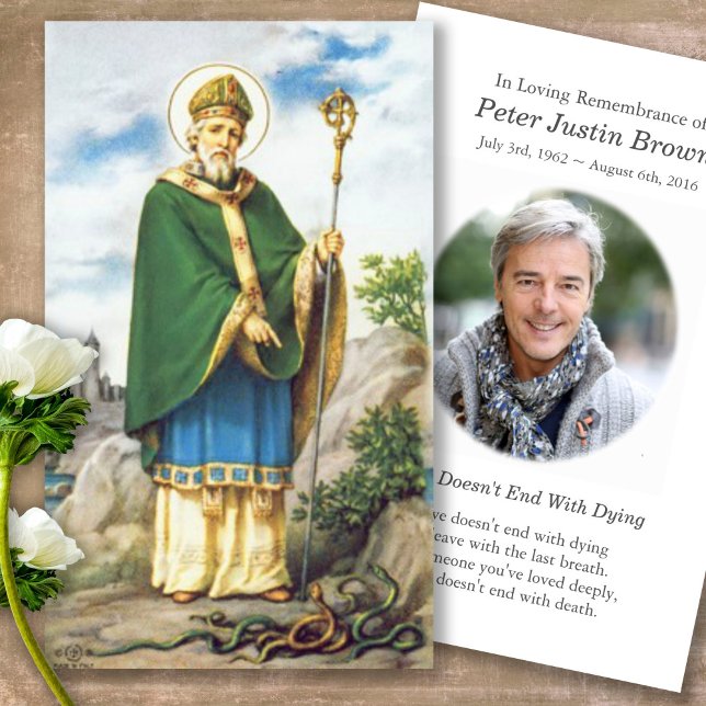 Visite Cartes de prière | Glorieux St Patrick (catholic, religious, celebration of life, in loving memory of, prayer cards for bereavement)