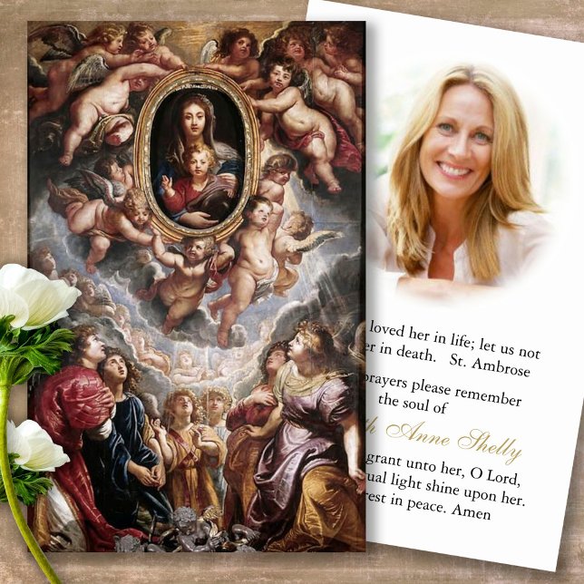 Visite Cartes de prière | Madonna Della Vallicella (catholic, religious, celebration of life, in loving memory of, prayer cards for bereavement)