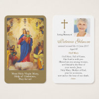 Cartes de prière | Mary Help des chrétiens