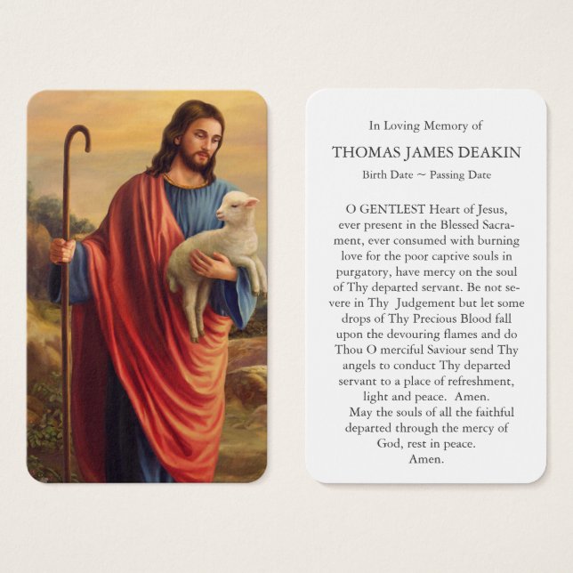 Visite Cartes de prière | Mouton perdu (Devant & derrière)