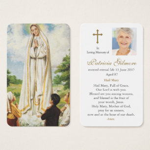 Visite Cartes de prière   Notre Dame de Fatima