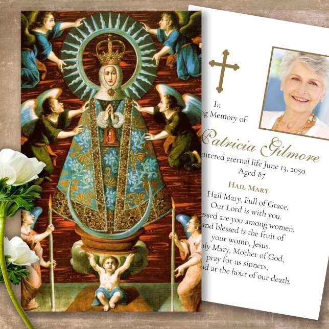 Visite Cartes de prière | Notre-Dame de Lledo (catholic, religious, celebration of life, in loving memory of, prayer cards for bereavement)