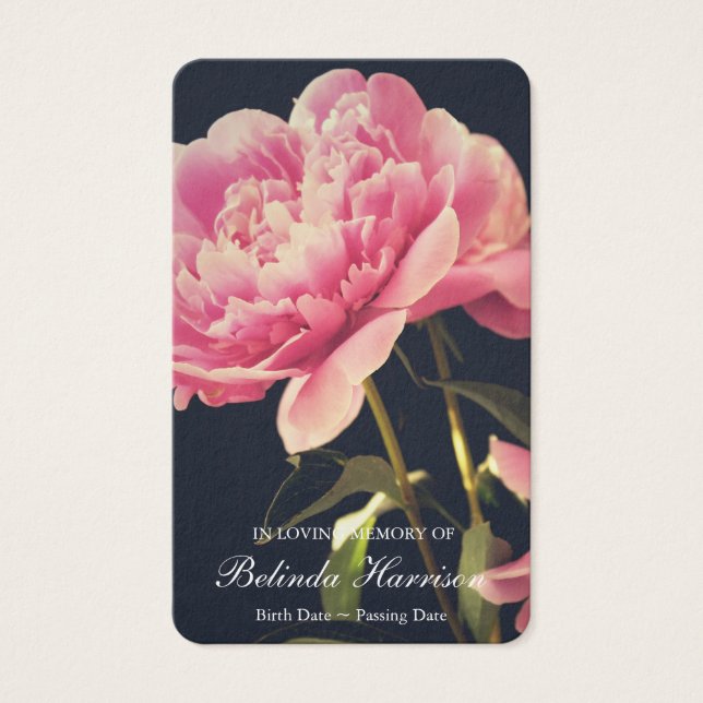 Visite Cartes de prière | Peony rose Vintage (Devant)