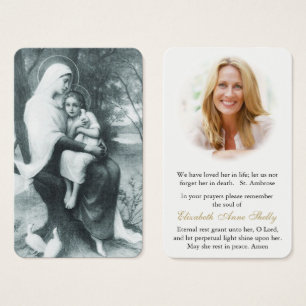 Visite Cartes de prière   Sainte Anne & Enfant Mary