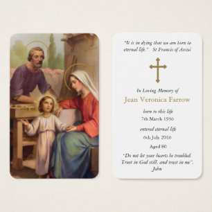 Visite Cartes de prière Sainte famille 4