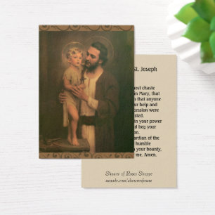 Visite Cartes de prière saintes Memorare de la fête de la