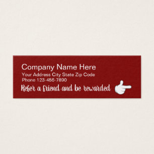 Visite Cartes de récompenses Red Stylish