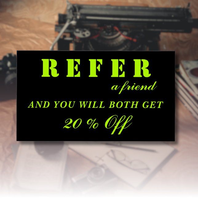 Visite Cartes de référence en noir de néon moderne (Créateur téléchargé)