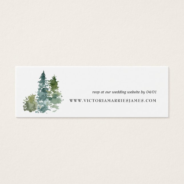 Visite Cartes de réponse pour site web de mariage minimal (Devant)