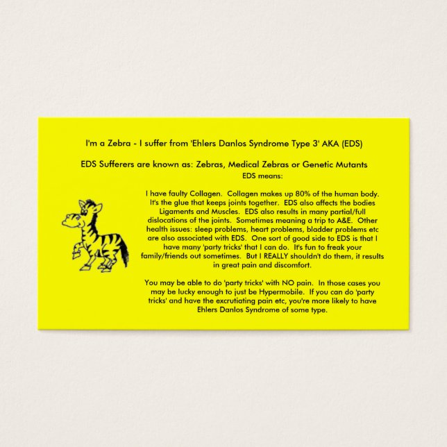 Visite Cartes de sensibilisation EDS (Devant)