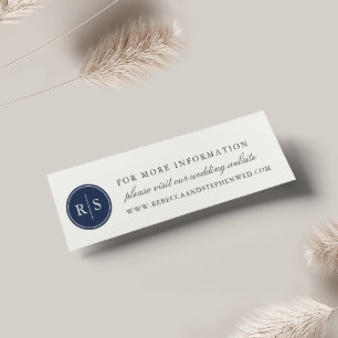 Visite Cartes de site Web Mariage de monogramme couleur p