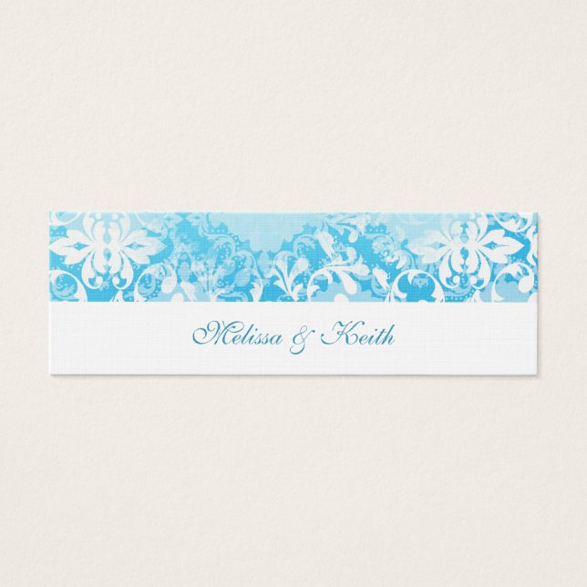 Visite Cartes de site web mariage (Turquoise) (Devant)