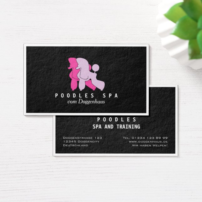 Visite Cartes de Spa pour Poodles (Bureau)