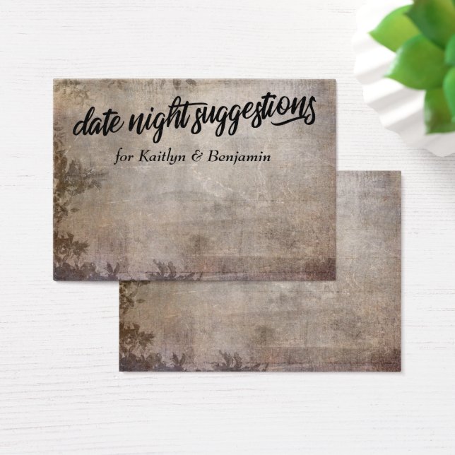 Visite Cartes de suggestions de soirée en beige rustique  (Bureau)