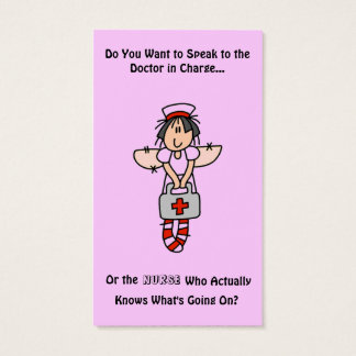 Visite Cartes de visite, l'infirmière sait!