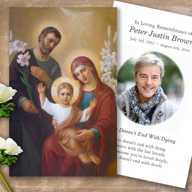 Visite Cartes de voeux de prière funéraire catholique Sai (catholic, religious, celebration of life, in loving memory of, prayer cards for bereavement)
