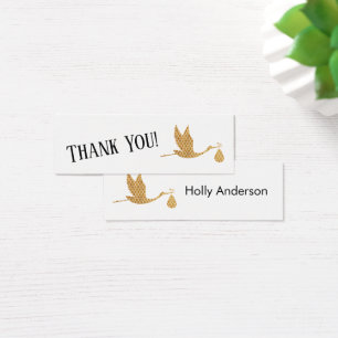 Visite Cartes d'insertion de Merci simple Preppy Gold Sto