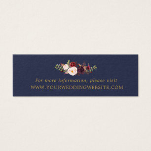 Visite Cartes du site Mariage Floral Gold de Marsala Navy