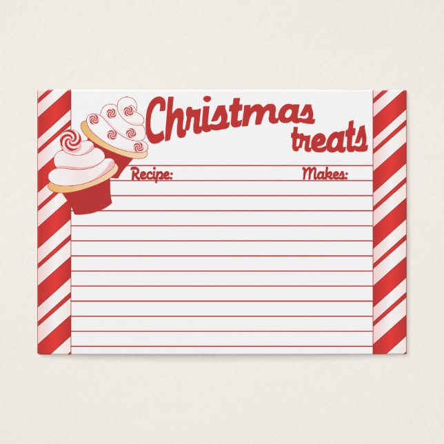 Visite Cartes mini-recette de gâteau de Noël (Devant)