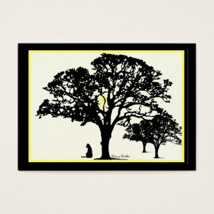 Visite Cartes miniatures d'illustration de silhouettes