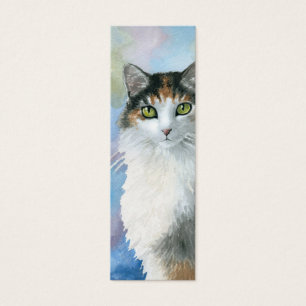 Visite Cartes minuscules de signets de calicot du chat