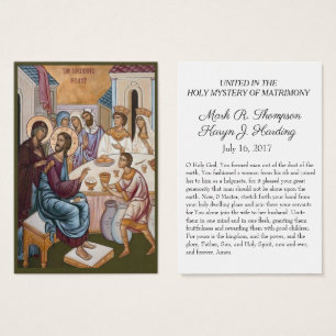 Visite Cartes sacrées de mariage de rite pascal orthodoxe