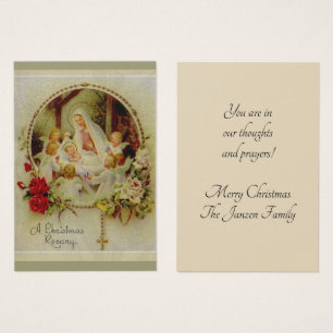 Visite Cartes saintes de nativité de chapelet de Noël