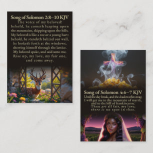 Visite Chanson de Salomon 2:8-10 et 4:6-7 Boîte de carte 