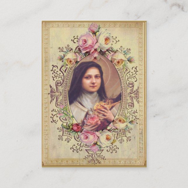 Visite Chapelet de prière sainte de carte de St Therese (Devant)