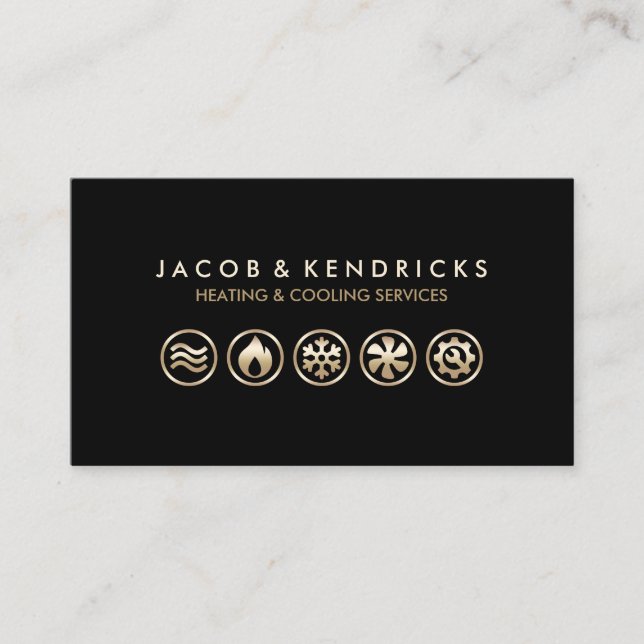 Visite Chauffage Ventilation Climatisation Carte de visit (Devant)