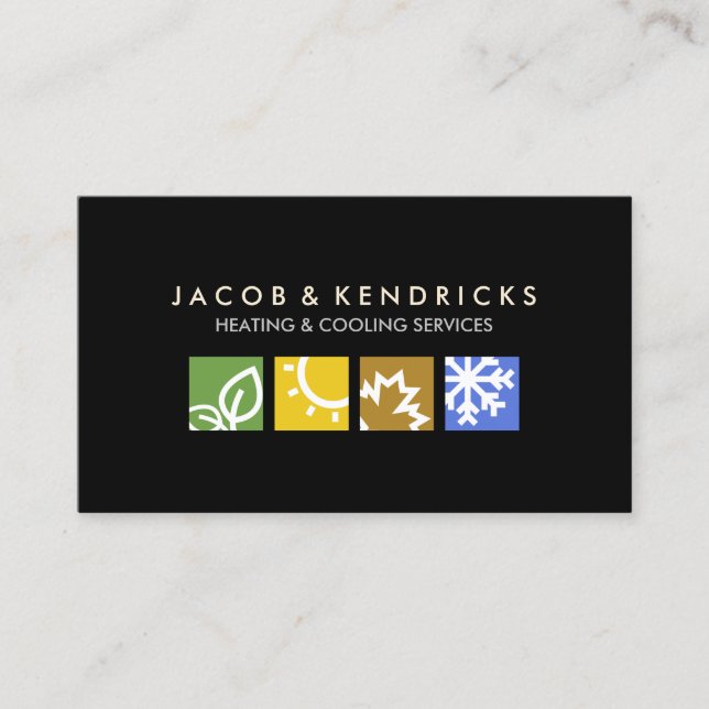 Visite Chauffage Ventilation Climatisation Carte de visit (Devant)