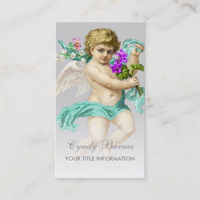 Visite Cherub avec Aqua Sash sur n'importe quel Carte de  (Devant)