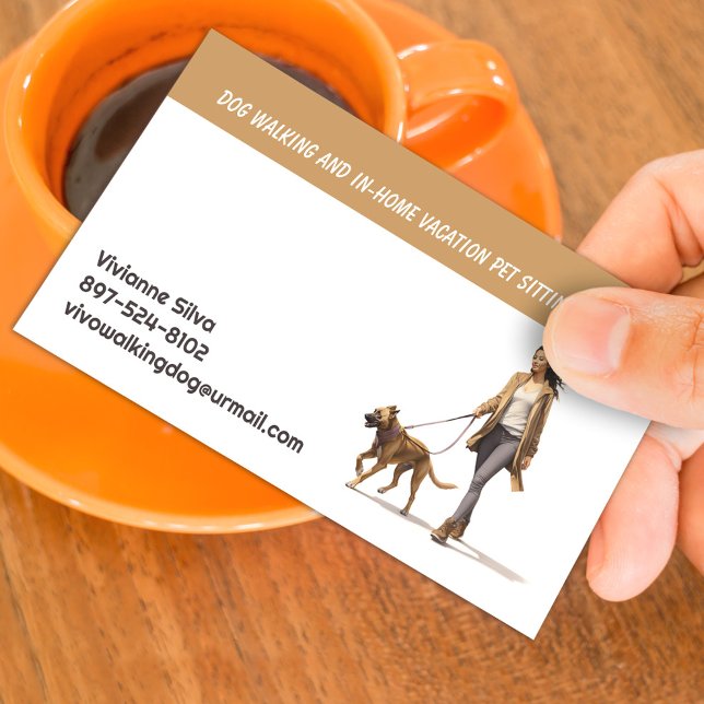Visite Chien Marcher Animaux de compagnie assis Carte de  (Créateur téléchargé)