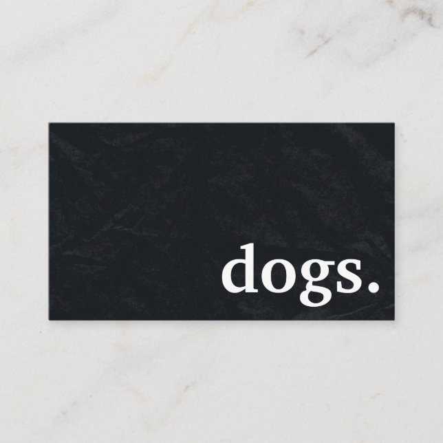 Visite Chiens modernes sur tableau noir. carte de fidélit (Devant)