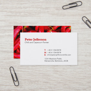 Visite Chili fermier / producteur capiscuim carte de visi
