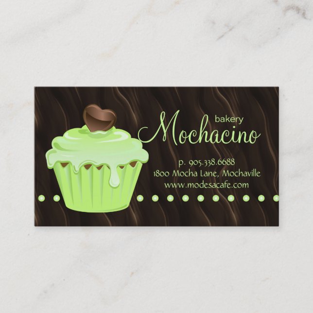 Visite Chocolat mignon de menthe de petit gâteau de carte (Devant)