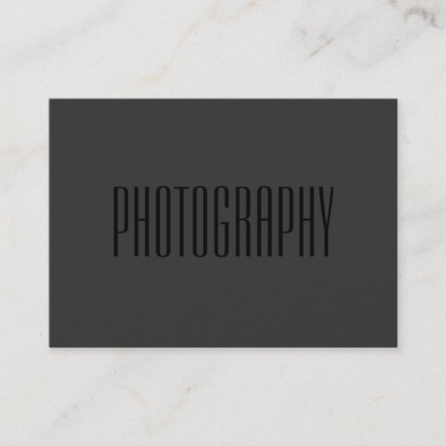 Visite Chubby Simple Black Out Photographe Carte de visit (Devant)